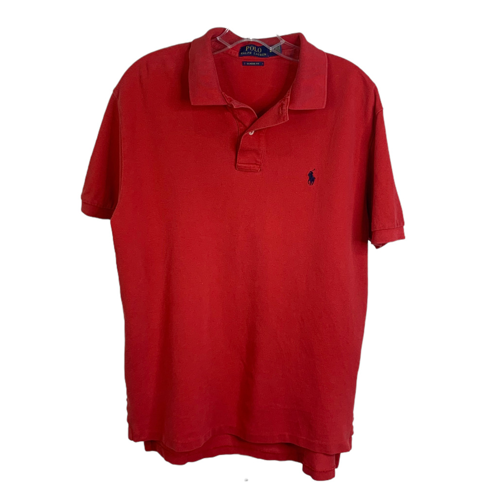 Polo Ralph Lauren Men's Golf Shirt Red Pony Short Sleeve Cotton Classic Fit Sz M